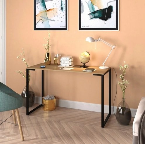 Suporte Mesa Mesa Jantar Escritório Carvalho De Apoio 1,20m - 6