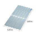 Ver imagem 2 de Telha Policarbonato 183cm X 110cm Onda Alta Ajover