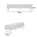 Ver imagem 4 de Puff Recamier 160cm Lauri Linho Bege - Sallar Home