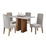 Conjunto Sala de Jantar Santorini Mesa 120x80cm com 4 Cadeiras Iza Mel/blonde/pastel - Casa Giulia - 2