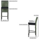 Ver imagem 2 de 4 Banqueta em Alumínio Roma Preta Corda Náutica Tecido 12 Verde
