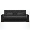 Ver imagem 6 de Sofá Cama Decorativo 210cm Beesley Suede Preto - Gran Belo