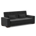 Ver imagem 1 de Sofá Cama Decorativo 210cm Beesley Suede Preto - Gran Belo