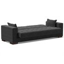 Ver imagem 7 de Sofá Cama Decorativo 210cm Beesley Suede Preto - Gran Belo
