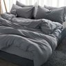 Jogo de Cama Cinza Casal Queen 4 Peças com Edredom 260x260cm - 1