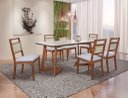 Ver imagem 1 de Sala de Jantar Madeira Maciça com 6 Cadeiras 1,60x0,90 Metros - Luna - Art Salas