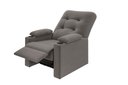 Ver imagem 3 de Poltrona Columbia Retrátil e Reclinável Porta Copos Suede Cinza - Xflex Sofás