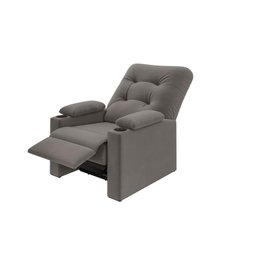Poltrona Columbia Retrátil/reclinável Porta Copos Suede Xflex Sofás - 3