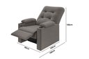 Ver imagem 2 de Poltrona Columbia Retrátil e Reclinável Porta Copos Suede Cinza - Xflex Sofás