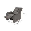 Ver imagem 2 de Poltrona Columbia Retrátil/reclinável Porta Copos Suede Xflex Sofás