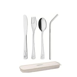 Jogo de Talheres Infantil com Estojo 5 Peças Baby Tramontina