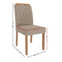 Ver imagem 4 de Mesa de Jantar Louise Mdf com 4 Cadeiras Estofadas Linho Bege Molci