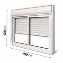 Ver imagem 2 de Janela com Persiana Integrada Manual Mosquiteira Branco 150x120