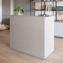 Ver imagem 1 de Balcão Atendimento Recepção Consultório 120 Cm X 110 Cm F5 Cor:cinza