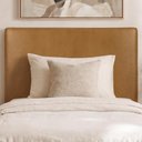 Ver imagem 2 de Cabeceira Painel Suspenso Solteiro 100 cm Luna Retangular Corino Whiskey Artte