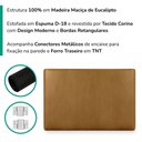 Ver imagem 5 de Cabeceira Painel Suspenso Solteiro 100 cm Luna Retangular Corino Whiskey Artte