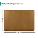 Ver imagem 3 de Cabeceira Painel Suspenso Solteiro 100 cm Luna Retangular Corino Whiskey Artte