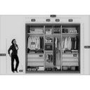 Ver imagem 4 de Guarda Roupa Casal com 1 Porta Espelhada 6 Gavetas - Diamond-Branco - Móveis Novo Horizonte