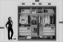 Ver imagem 4 de Guarda Roupa Casal com 1 Porta Espelhada 6 Gavetas - Diamond-Branco - Móveis Novo Horizonte