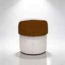 Ver imagem 4 de Puff Orgânico com Encosto Belli em Bouclé Premium Corino Caramelo