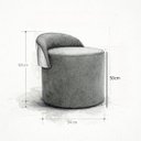 Ver imagem 5 de Puff Orgânico com Encosto Belli em Bouclé Premium Corino Caramelo