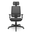 Ver imagem 1 de Cadeira Brizza com Apoio 3d Pp Backplax Plaxmetal - Aero Preto