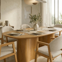 Ver imagem 3 de Mesa Jantar Aracaju Orgânica 180cm com 6 Cadeiras Akkegra:linho Areia