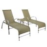 2 Espreguiçadeiras Garden e Mesa em Alumínio para Piscina - Avelã - 1