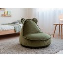 Ver imagem 1 de Puff Infantil Urso Criança com Enchimento de Espuma - Tecido Veludo Verde