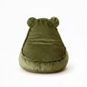 Puff Infantil Urso Criança com Enchimento de Espuma - Tecido Veludo Verde - 3