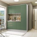 Ver imagem 3 de Armário de Cozinha Compacta 100% Mdf 190cm Branco/verde Celeste Kappesberg