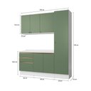 Ver imagem 2 de Armário de Cozinha Compacta 100% Mdf 190cm Branco/verde Celeste Kappesberg