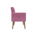 Ver imagem 5 de Kit 2 Cadeiras Recepção Poltrona Decorativa Escritório Rosa