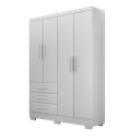 Ver imagem 1 de Guarda Roupa Solteiro Encant 4 Portas 3 Gavetas com Pe Nh Rei de Casa Neve