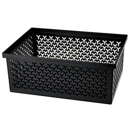 Cesto Organizador Preto Crippa Caixa Média Retangular Closet Escritório Banheiro - 2