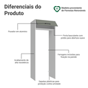 Ver imagem 3 de Porta-Geladeira 83 cm 1 Porta Basculante Branco/Cinza Agata Madesa