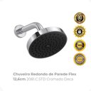Ver imagem 2 de Chuveiro Redondo de Parede Flex 12,6cm 2081.c.std Cromado Deca