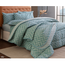 Ver imagem 1 de Jogo de Cama Casal Duplo 4 Peças Sultan Verde Geométrico