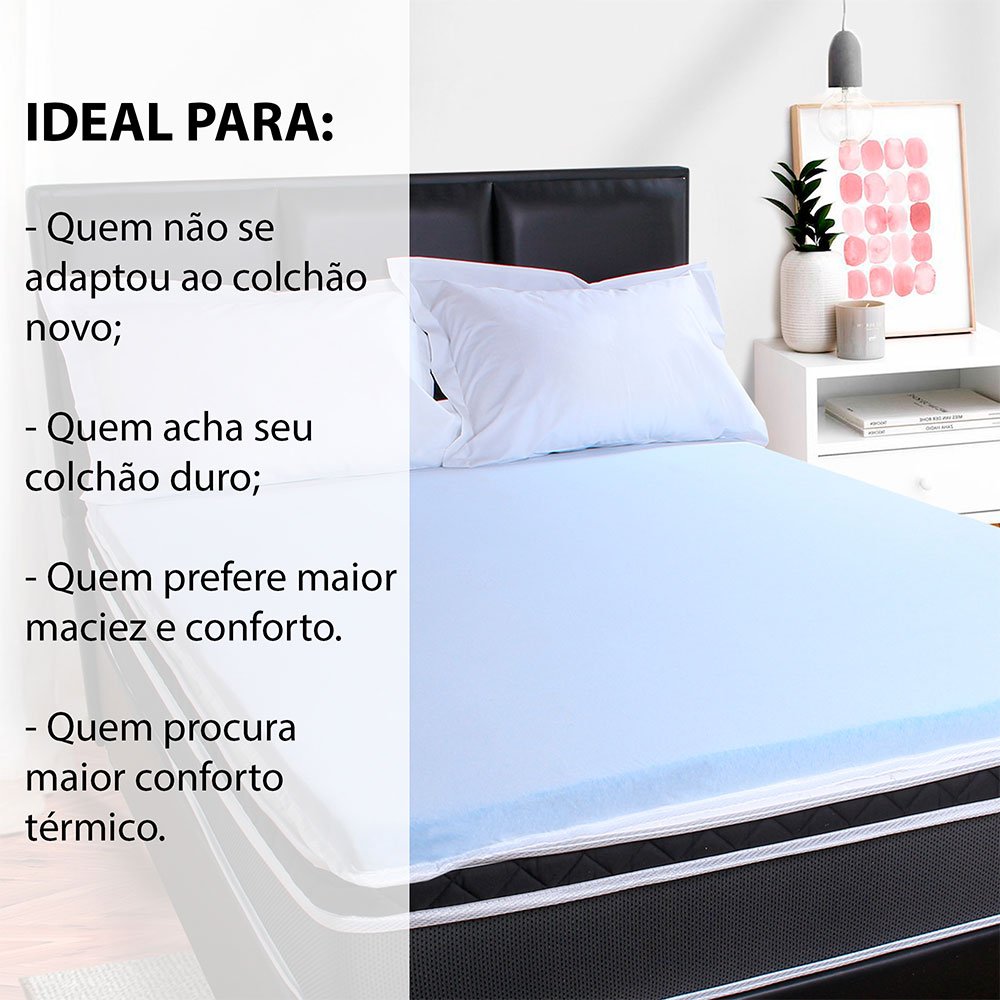 Pillow Top Solteirão Espuma da Nasa Viscoelástico Extra Conforto Maciez 97x203x4cm - BF Colchões - 9