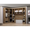 Ver imagem 2 de Guarda Roupa Casal Modulado de Canto 8 Portas e 4 Gavetas Veneza Luciane Móveis