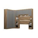 Ver imagem 3 de Guarda Roupa Casal Modulado de Canto 8 Portas e 4 Gavetas Veneza Luciane Móveis