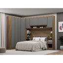 Ver imagem 1 de Guarda Roupa Casal Modulado de Canto 8 Portas e 4 Gavetas Veneza Luciane Móveis