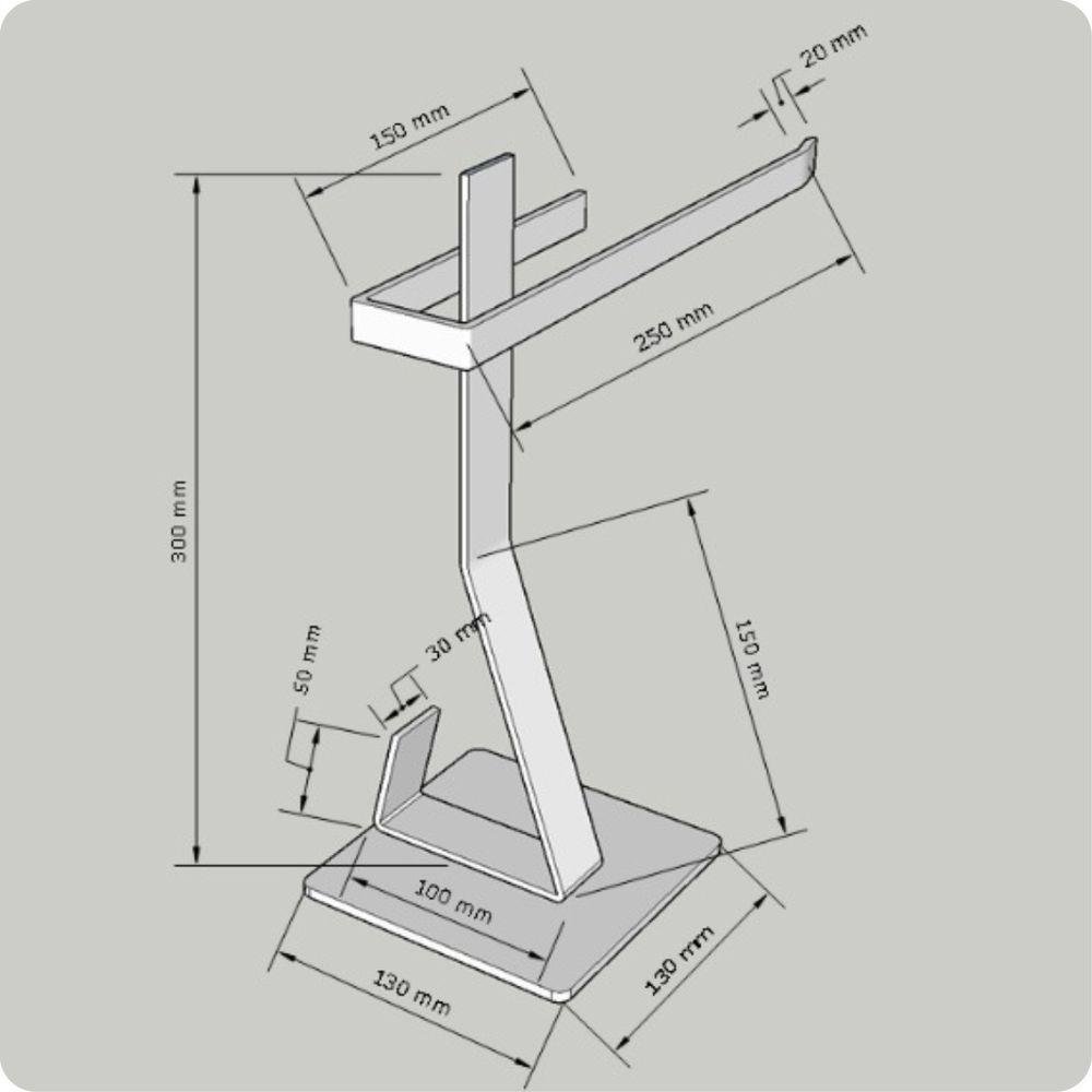 Porta Guardanapo Papel Toalha de Mesa ou Bancada Branco - 2