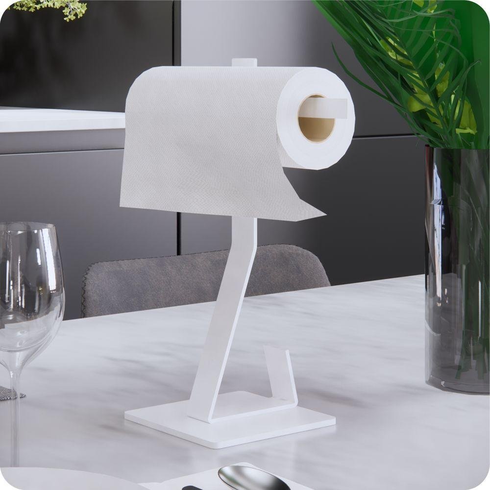 Porta Guardanapo Papel Toalha de Mesa ou Bancada Branco - 5