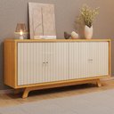 Ver imagem 1 de Aparador Buffet para Sala de Jantar 4 Portas 180cm Junia D05 Cedro Off White - Lyam Decor