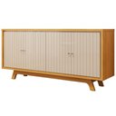 Ver imagem 2 de Aparador Buffet para Sala de Jantar 4 Portas 180cm Junia D05 Cedro Off White - Lyam Decor