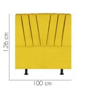 Ver imagem 2 de Cabeceira Estofada Bélgica 100cm Solteiro Para Cama Box Quarto Suede Amarelo - Gat Magazine