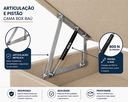 Ver imagem 3 de Base Box Baú Casal 138x188 Suede Bege