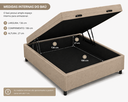 Ver imagem 2 de Base Box Baú Casal 138x188 Suede Bege