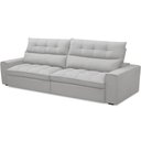Ver imagem 2 de Sofá Retrátil Reclinável para Sala de Estar Living 290cm Dimas F04 Bouclê Cinza - Lyam Decor